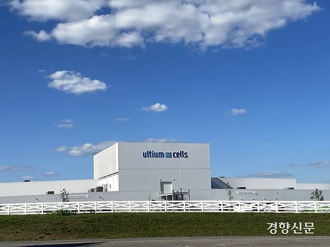 지난달 30일 미국 테네시주 스프링힐에 위치한 LG에너지솔루션과 미국 제너럴 모터스(GM)의 합작 전기차 배터리 생산공장인 얼티엄셀즈 제2공장 전경. 스프링힐(테네시주) | 김유진특파원