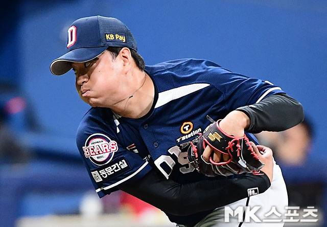 4일 창원 NC전에서 두산의 승리에 힘을 보탠 이영하. 사진=김영구 기자