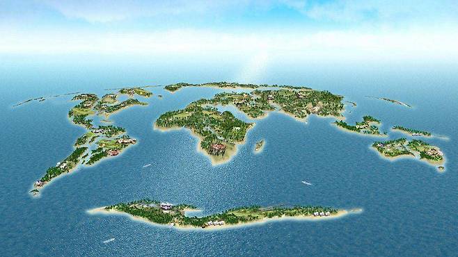 제대로 완성돼 운영 중인 ‘더 월드 두바이’의 모습을 그린 상상도