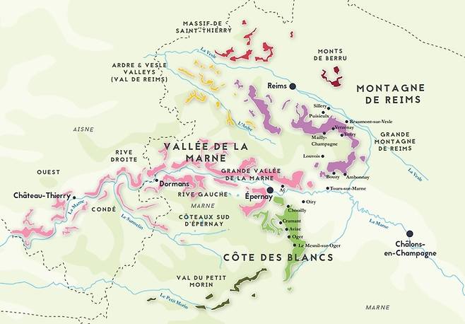 상파뉴 중심 3곳 생산지.