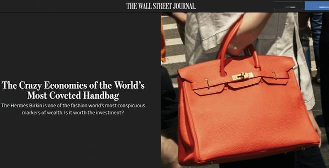 에르메스 버킨백/사진=월스트리트저널 캡처