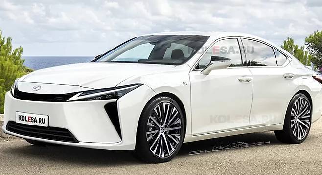 ES 하이브리드 풀체인지 예상도(출처: kolesa.ru)