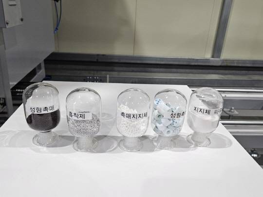 화학연 탄소중립화학공정실증센터에서 제조한 촉매 샘플 모습