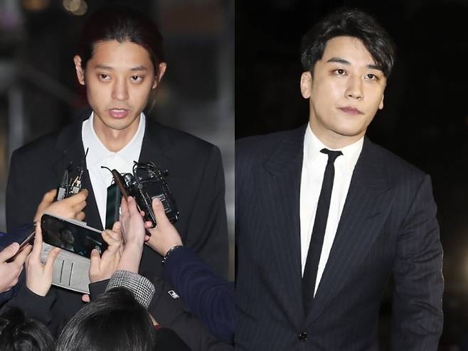 정준영(왼쪽), 승리(오른쪽). 연합뉴스
