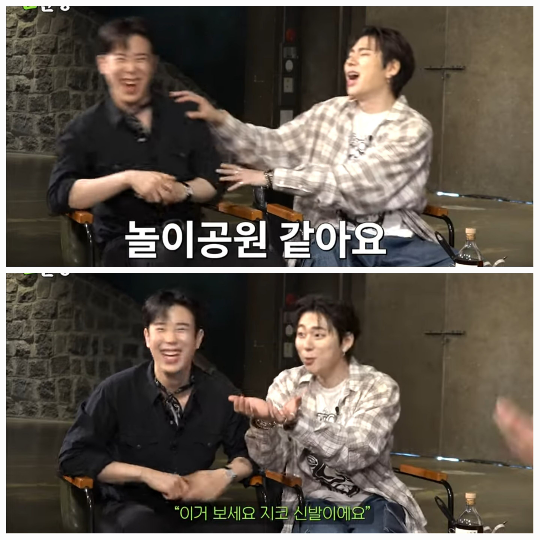 지코,피오는 서로의 성격과 생활 습관을 솔직하게 드러내며 시청자들에게 큰 웃음을 주었다.사진=유튜브채널 ‘짠한형 신동엽’ 캡처