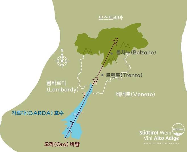 오라바람. 알토아디제와인협회