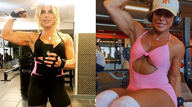 55세 안드레아 선샤인은 공복에 사과 발효식초와 아미노산을, 운동 후엔 단백질 보충제를 챙겨 먹는다./사진=인스타그램 @andrea__shunshinee 캡처