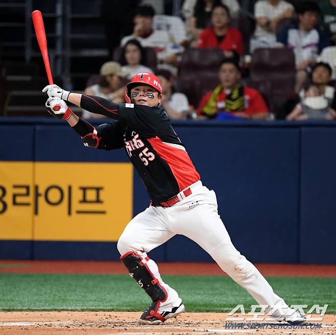 27일 서울 고척스카이돔에서 열린 키움 히어로즈와 KIA 타이거즈의 경기. KIA 한준수가 타격을 하고 있다. 고척=박재만 기자 pjm@sportschosun.com/2024.07.27/