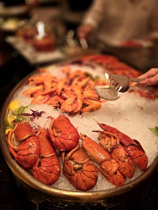 윈 팰리스 뷔페 해산물.