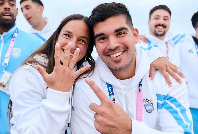 아르헨티나 파블로 시모네와 마리아 캄포이.