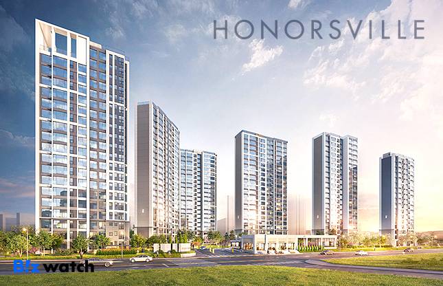 충청남도 천안시 성정동 일원에 건설 중인 아파트 ‘천안역 경남아너스빌 어반하이츠’ 조감도. 우오현 SM그룹 회장의 차녀 우지영씨의 개인회사 태초E&C가 시행, 삼환기업이 시공을 맡고 있다. 올해 2월부터 분양에 들어갔고, 내년 4월 준공 예정이다.