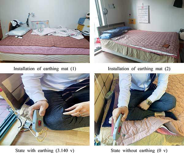 어싱제품을 사용하면 수면의 질이 약간 좋아졌다는 연구도 있었다. 확실히 영향을 줬다는 결론은 아니다. 사진 '어싱매트가 수면의 질에 미치는 영향'