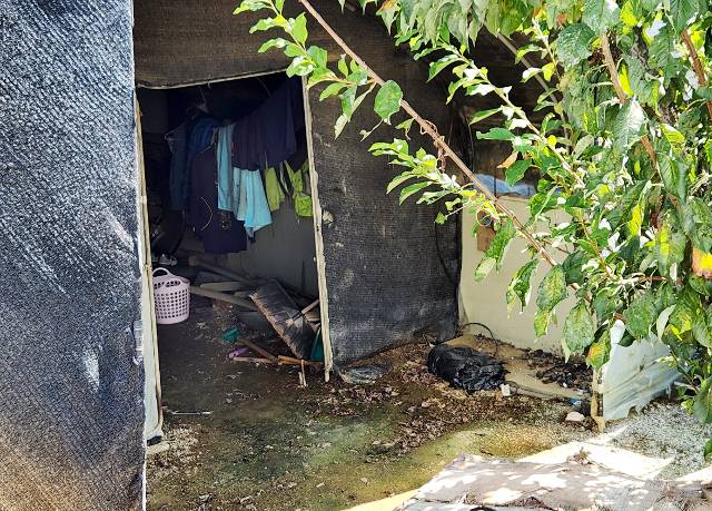 지난 19일 경기 포천시 가산면 인근 채소 농가에 있는 이주노동자들의 불법 숙소. 낡은 컨테이너로 만든 숙소는 뜨거운 열기가 가득했다.