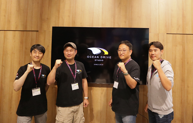 오션드라이브 스튜디오 '게임스컴 2024' 기자 간담회 현장.