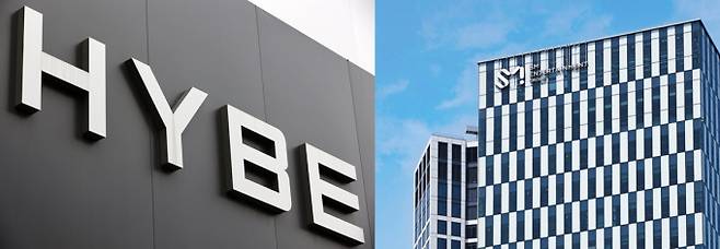 대형 이슈가 연달아 발생하며 하이브와 에스엠 주가 변동성이 확대되는 모양새다. /사진=뉴스1, SM엔터테인먼트 제공