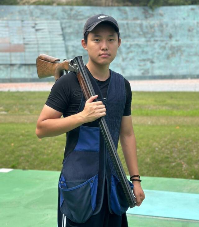 입문 3개월 만에 전국 제패한 사격 트랩의 영재 정호영. 선수 부모 제공