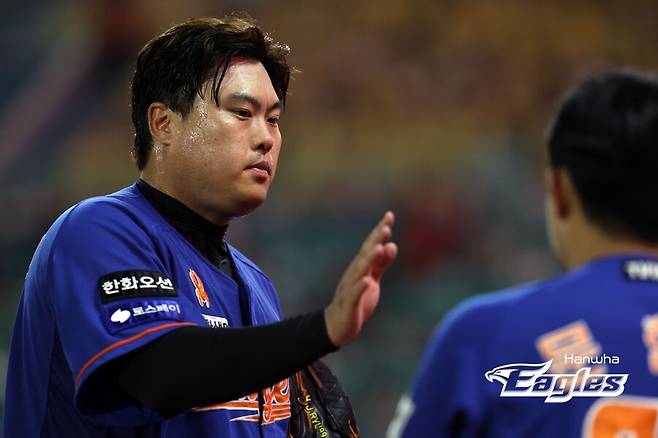 ▲ 류현진은 지난 6일 잠실 LG전에서 6이닝 6피안타 2볼넷 8탈삼진 1실점으로 호투하는 등 최근 5경기에서 29⅓이닝을 투구해 3승 1패 평균자책점 1.84로 뛰어난 피칭을 보여주고 있다. ⓒ한화 이글스