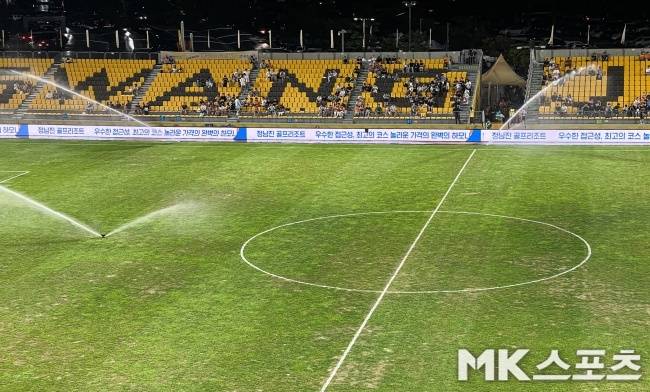 지난 13일 포항스틸러스전을 앞둔 광주축구전용구장. 사진=김영훈 기자