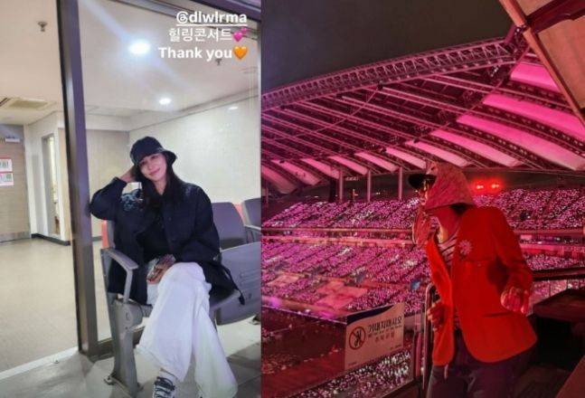 스타들의 콘서트 관람 인증샷