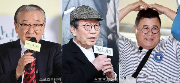 이순재, 신구, 백일섭 / 사진=DB