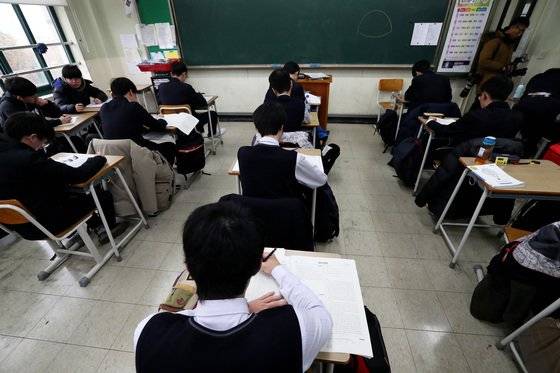고등학교 교실(자료사진). 중앙포토