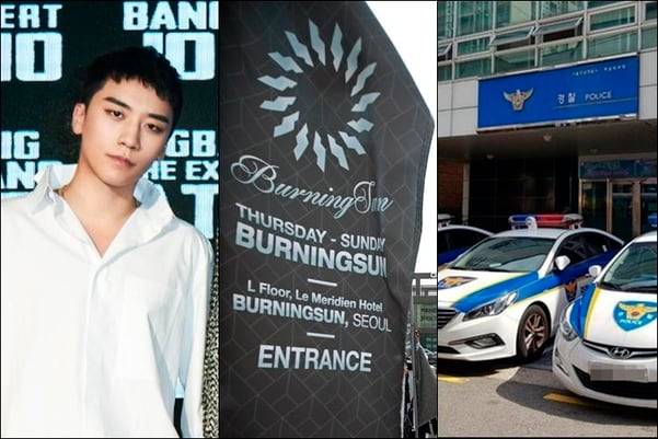 경찰이 폭력, 마약, 성폭력, 경찰 유착 등의 혐의로 승리가 운영하는 서울 강남 클럽 버닝썬에 대한 수사를 진행하고 있다. (사진은 왼쪽부터) 승리, 버닝썬 입구, 역삼지구대 모습