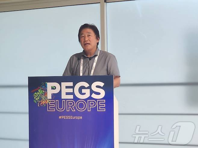 에이비엘바이오는 이상훈 대표가 지난 5~7일(현지시간) 스페인 바르셀로나에서 진행된 '제 16회 유럽 단백질 및 항체 엔지니어링 서밋'(PEGS Europe)에 참석했다고 8일 밝혔다(에이비엘바이오 제공)