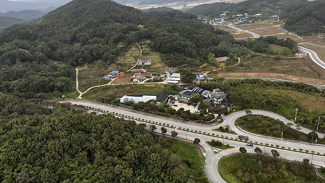 열기구에서 내려다본 부여 풍경/사진=김지은 여행+ 기자