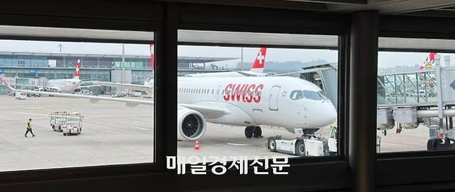 27년만에 한국 직항 노선에 재취항한 스위스항공 / 사진=홍지연 여행+ 기자