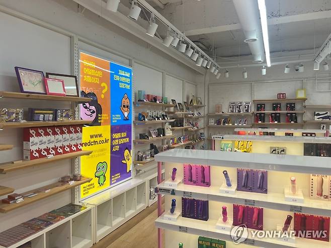 국내 최대 성인용품점 '레드컨테이너' (서울=연합뉴스) 이승연 기자 = 지난 12일 서울 강남구에 위치한 국내 최대 성인용품점 프랜차이즈 '레드컨테이너'에 각종 성인용품이 진열돼있다. 2024.11.13.