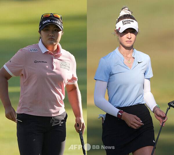 2024년 미국여자프로골프(LPGA) 투어 더 안니카 드리븐 바이 게인브리지 앳 펠리컨 대회에 출전하는 유해란 프로. 세계랭킹 1위 넬리 코다. 사진제공=ⓒAFPBBNews = News1