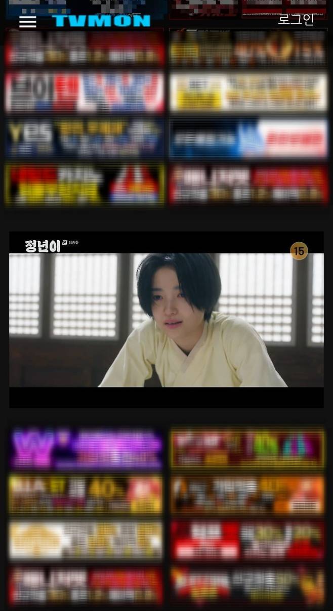 불법 스트리밍 사이트 티비몬에서 불법으로 유통되고 있는 '정년이 12화' /사진=티비몬 캡처