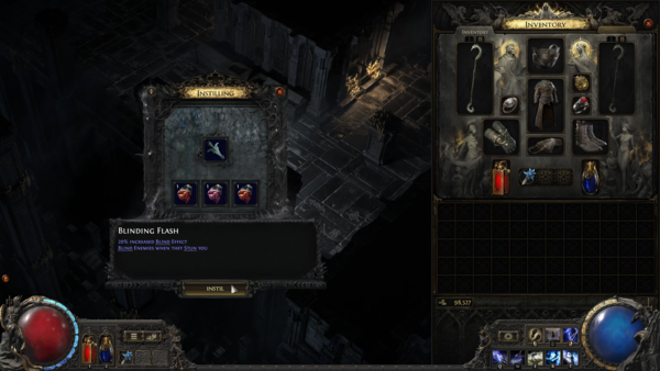 - 이를 이용해 목걸이에 추가 패시브 트리 노드를 추가할 수 있다. 조합식에 따라 효과가 다르다