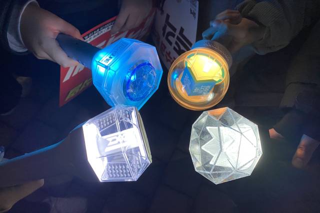 ▲국회의사당 앞 윤석열 탄핵 촉구 시위에 총집결한 아이돌 팬덤 응원봉들. ⓒ프레시안(서어리)