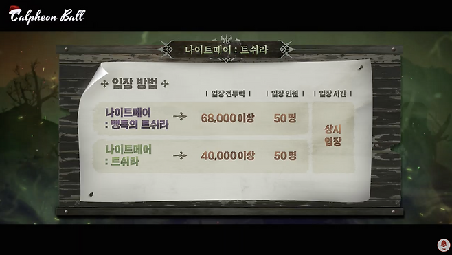 ▲ 전투력에 따라 트쉬라, 또는 맹독의 트쉬라에 도전할 수 있다