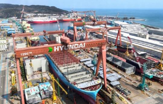 HD현대중공업 조선소 전경. HD현대중공업