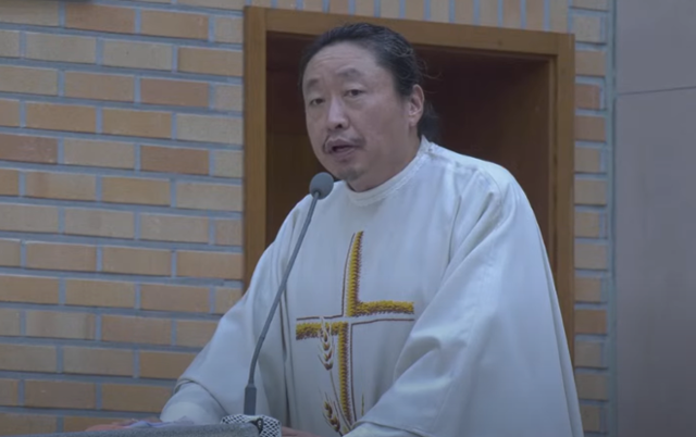 김용태 마태오 신부가 9일 대전 대흥동 성당에서 집전한 시국미사 장면. 유튜브 '천주교대전교구' 채널 캡처