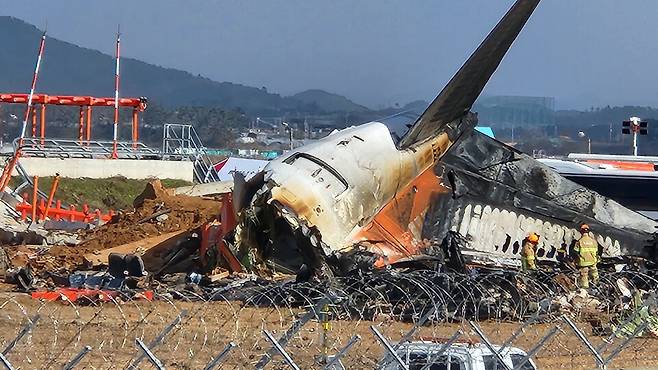 30일 오전, 제주항공 여객기 사고 현장 ⓒ시사저널 정성환