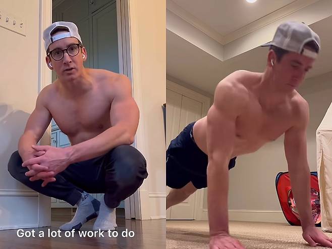 케빈 컬럼(35)은 10년 동안 푸쉬업을 꾸준히 해 100만 회를 달성했다./사진=케빈 컬럼 SNS