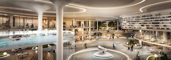 래미안 글로우힐즈 한남 센트럴 커뮤니티 조감도