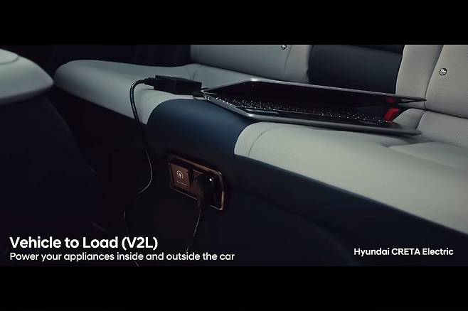 현대차 크레타 EV 실내 V2L