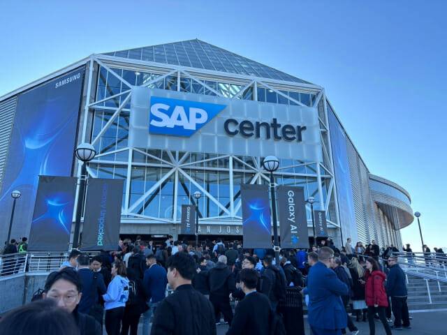 22일 오전 9시경, 갤럭시 언팩 시작 한시간 전에 SAP 센터 모습.(사진=지디넷코리아)