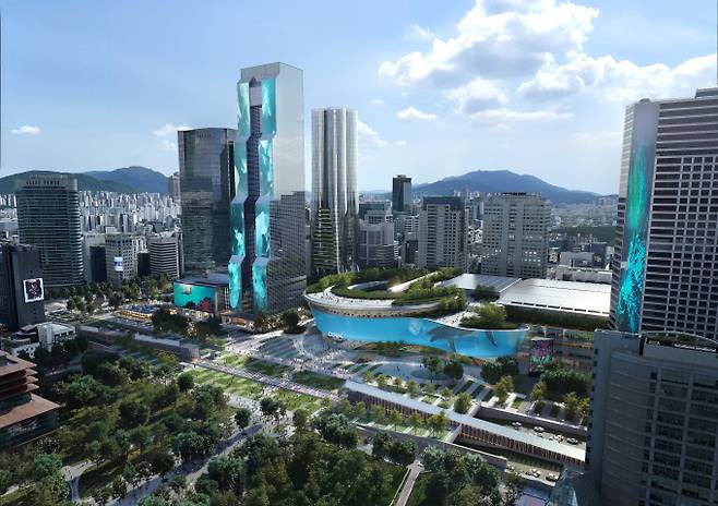 서울 강남구 코엑스 일대가 국제 비즈니스·교류 중심의 공간으로 재탄생한다. 사진은 코엑스 일대 개발계획 조감도. /사진=서울시