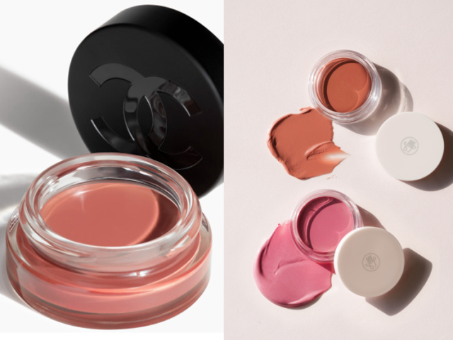 샤넬의 립 앤 치크 밤(왼쪽)과 다이소에서 판매하는 손앤박 아티 스프레드 컬러 밤. 사진=공식 홈페이지 캡처