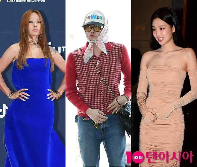 이효리, 지드래곤, 제니./사진=텐아시아DB