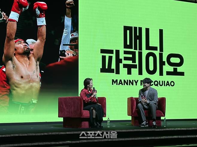 MC 박경림(왼쪽)과 넷플릭스 유기환 디렉터. 사진 | 원성윤 기자 socool@sportsseoul.com