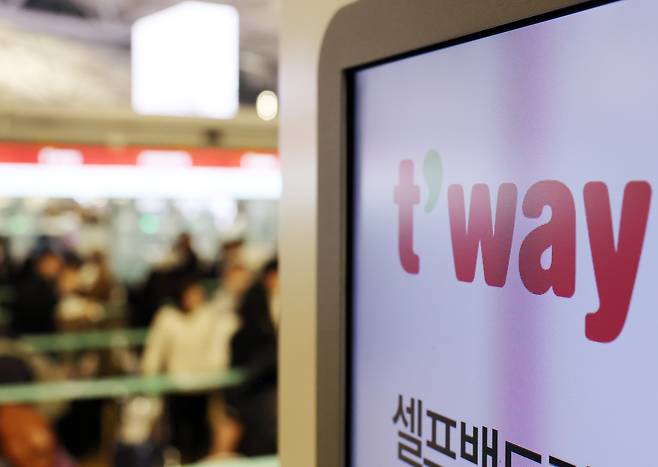 인천국제공항 티웨이항공 탑승카운터 모습./연합뉴스