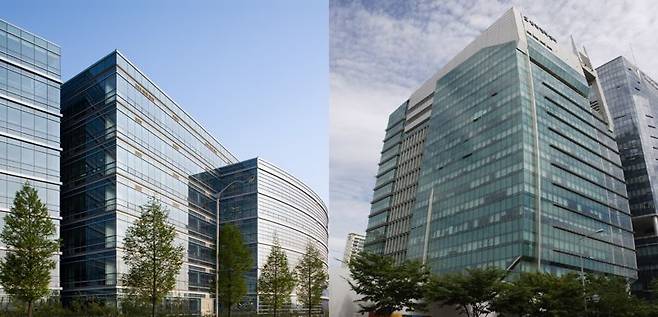 DMC첨단산업센터(왼), DMC산학협력연구센터(오) 전경. 서울경제진흥원(SBA 제공)