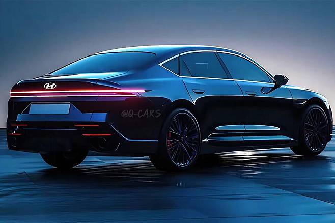 현대차 그랜저 페이스리프트 상상도(사진=QCars)