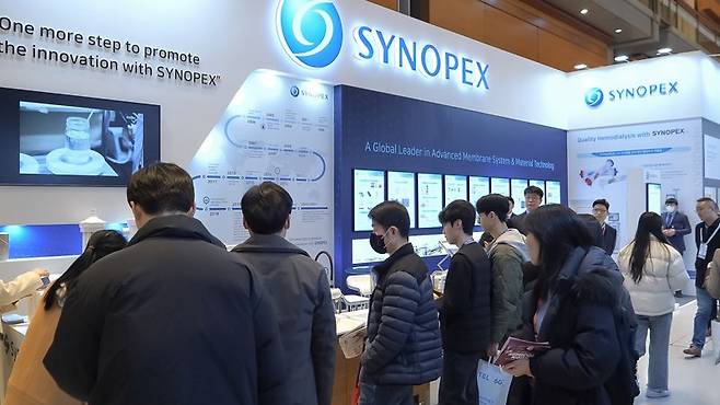 시노펙스 세미콘코리아 부스 전경. 시노펙스 제공
